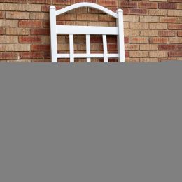 6 Ft White Vinyl Garden Trellis with Arch Top with Ground Mount Anchors